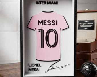 3D Printed Messi Jersey • Inter Miami Display • Messi Gift for Fans • Football Decor • Lionel Messi Collectible • Desk or Shelf Display