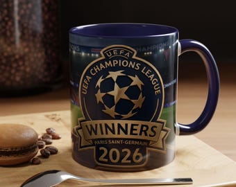 UEFA Champions League Winners 2026 Paris Saint-Germain Mug - PSG UCL Winners Coffee Cup