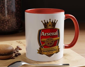 Arsenal Premier League Champions 2025/26 Mug | Accent Coffee Mug