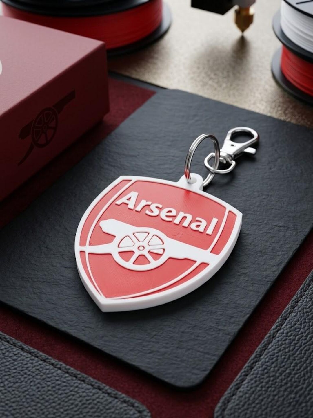 3D Printed Arsenal Keychain • Football Fan Gift • Gunners Accessory ...