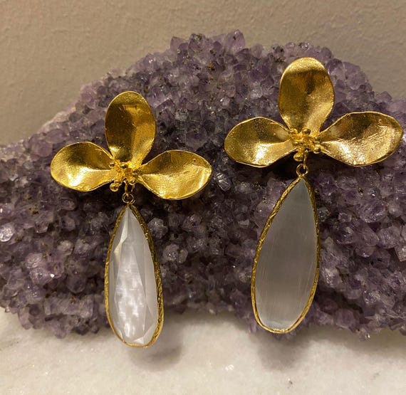 New Flower Motif Earrings, Design Earrings,Design Jewelry,Jewelry,Ottoman Earrings,Drop Earrings,Gift Earrings,Gift for Her,Gift for Mother