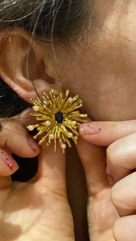 New Pearl Earrings,Star Model Earrings,Handmade Earrings,Pearl Jewelry,Jewelry,Modern Design,Gift,Gift for Her,Gift for Mother,Sale