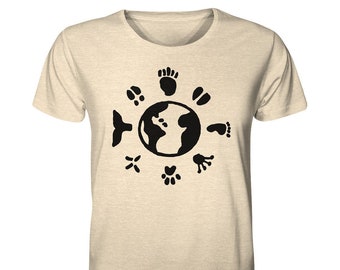Earthlings - Footprints, T-Shirt, Organic Cotton