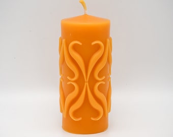 Beeswax candle "Prunkstump"