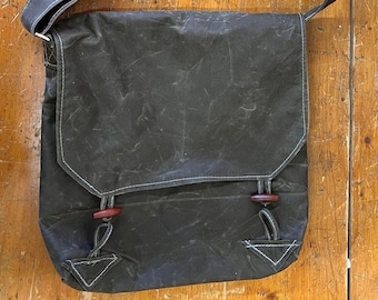 Anything's Possible - waxed oilskin shoulder bag