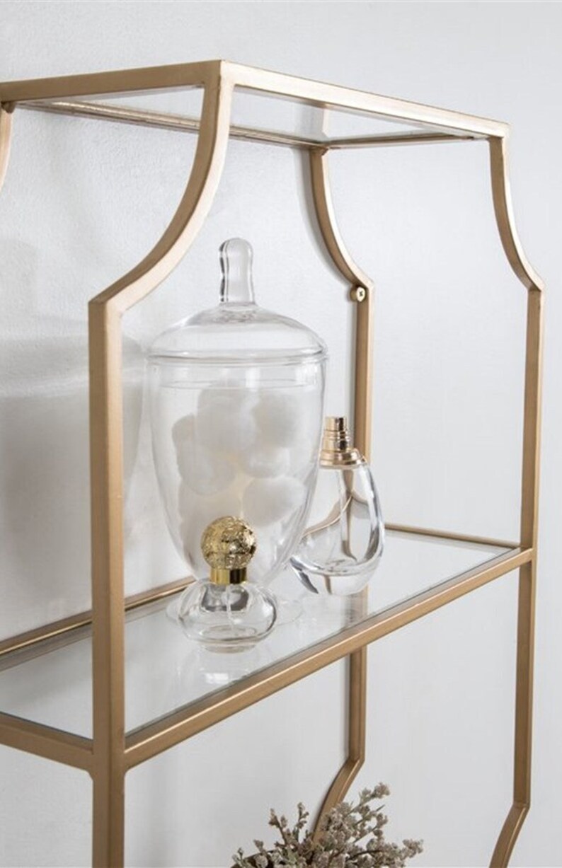 Gold Metal Wall Shelf Decorative Wall Shelf Modern Wall Etsy