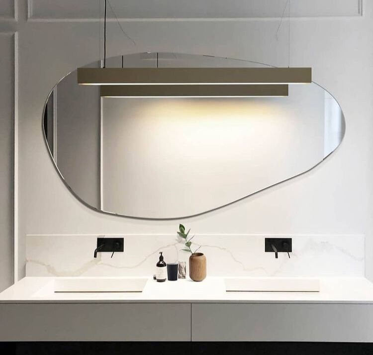 Full Length Mirror Wavy Wall Mirror Wall Mirror Large Etsy