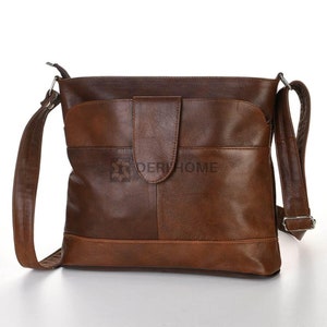 Braune Leder Umhängetasche Damen, Schwarze Leder Crossbody Handtasche, Dunkelblaue Leder Umhängetasche, Leder Schultertasche, Damen Ledertasche
