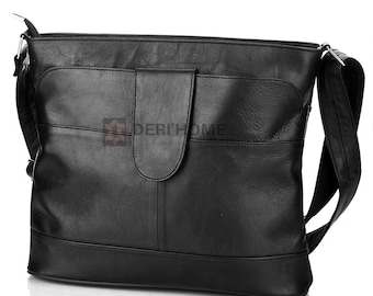 Echtleder Crossbody Bag mit verstellbarem Riemen