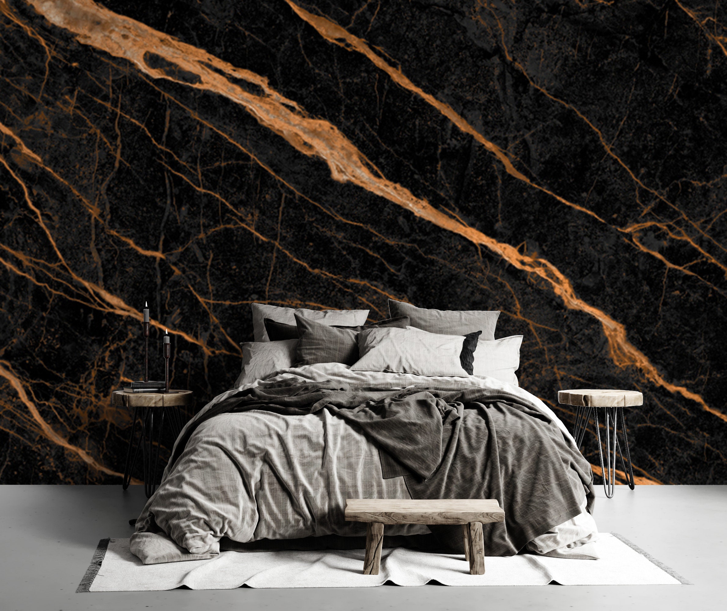 75 Black Wallpaper Bedroom Ideas You'll Love - October, 2023 | Houzz