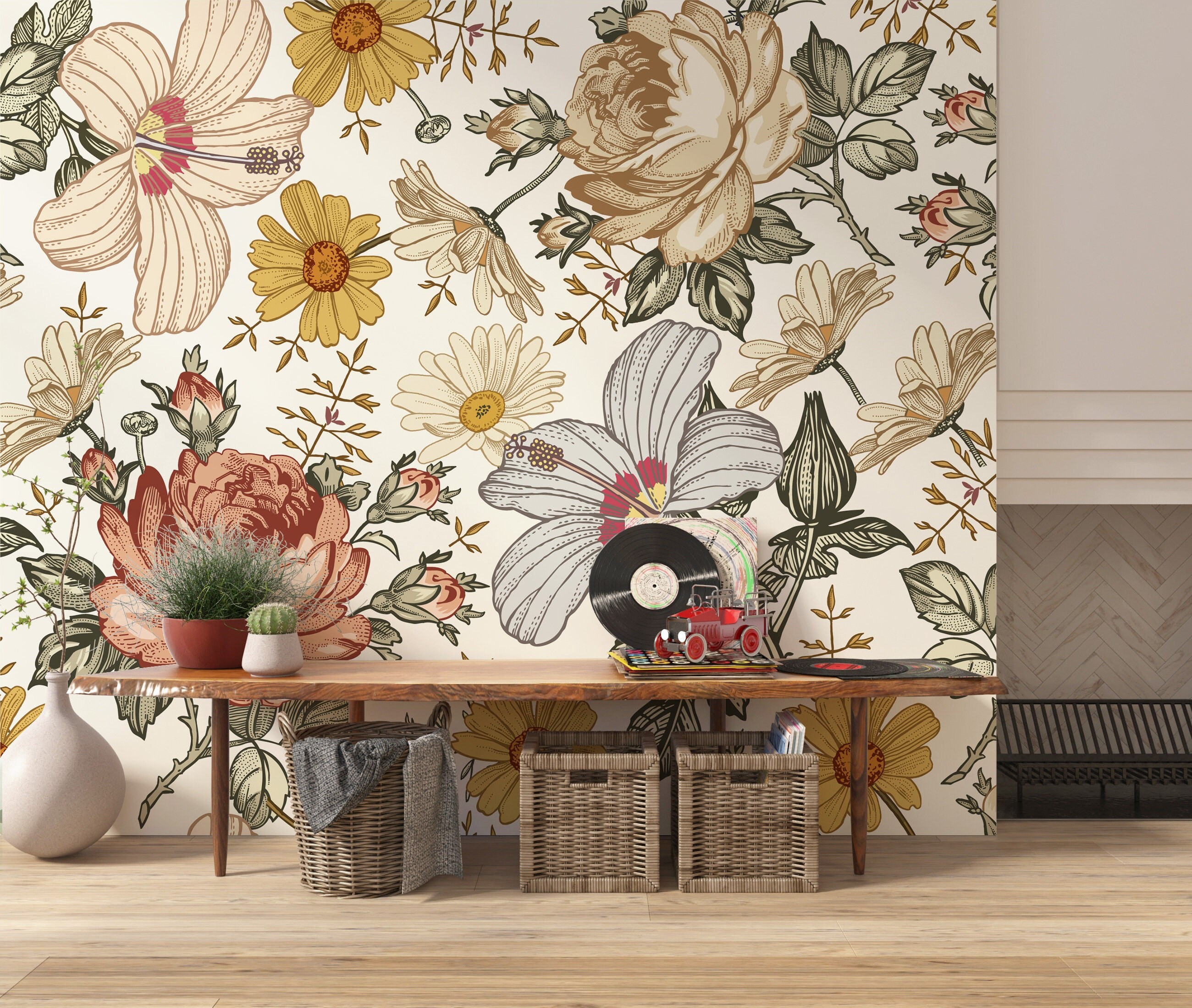 Floral wallpaper  Romantic flower patterns and blossom motifs