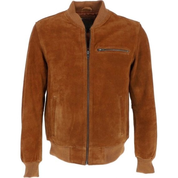 New Men's Suede Leather Jacket/ Bomber Style Leather - Etsy
