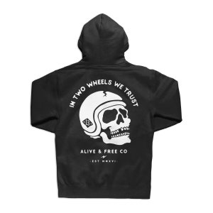 In two Wheels We Trust - Death Hoodie - Alive And Free Motorcycle Co