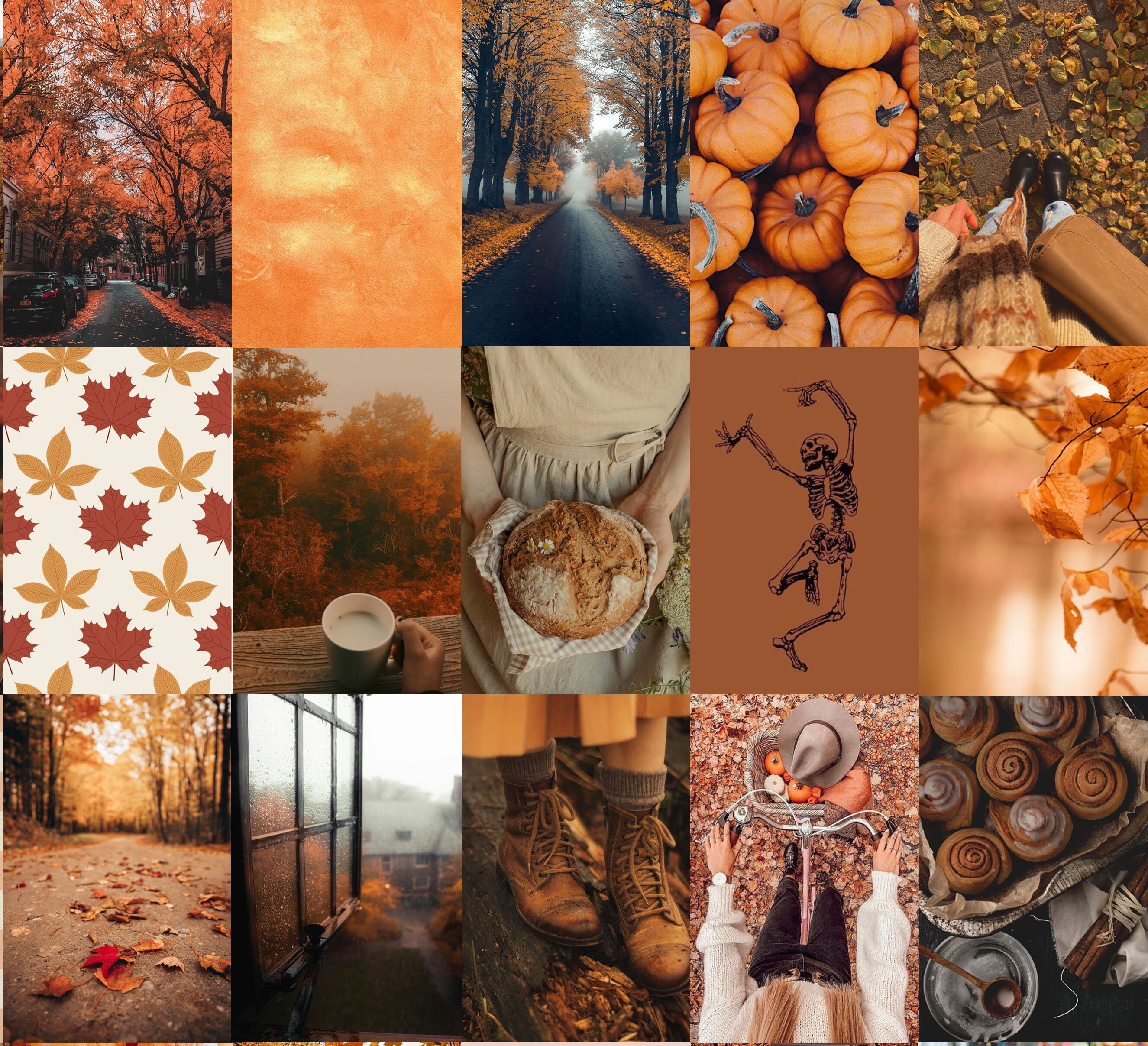 60 PCS Fall Collage Kit Halloween Photo Collage Fall - Etsy