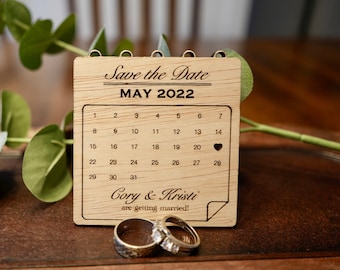 25 Wooden Laser Cut Wedding Save the Date Magnet Reminders