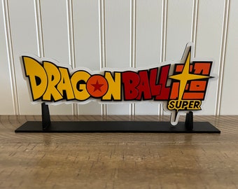 Dragon Ball Super Schild - 3D Holz Display Schild - Dragonball Display - Funko - Dragonball Funko - Display mit Ständer - Lasercut/Handgemacht