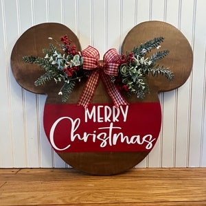 Mickey Mouse Christmas Decor, Mickey Mouse Home Decor, Mickey Mouse Decor, Mickey Mouse Wall Decor, Mickey Mouse Door Hanger, Handmade