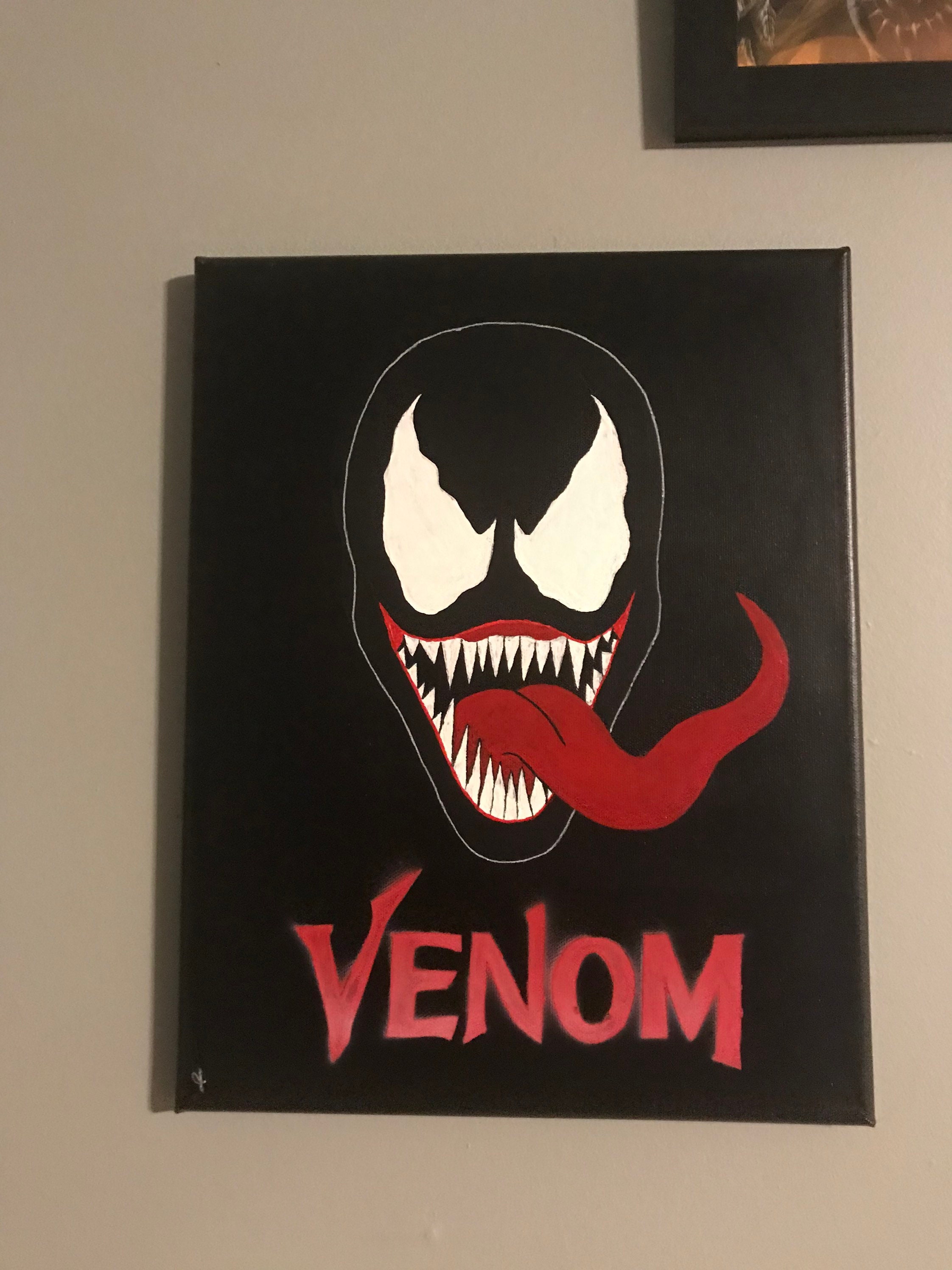 Venom Painting Acrylic Painting Venom Picture Original Etsy