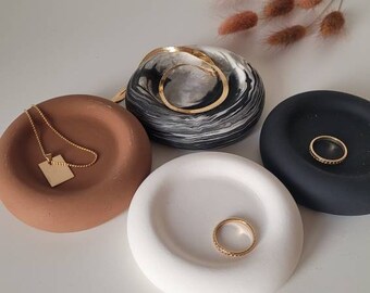 Jesmonite Ring Dish: Modern Jewelry Holder, Home Decor