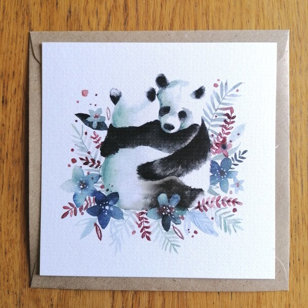 Carte postale pandas