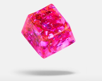 Esc Pink Dream Artisan Tastenkappe: Klare Resin Cherry MX Tastenkappe