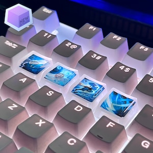 Artisan Yasuo Set Keycaps - Lol Keycaps - Champion Abilities - OEM Profile - Fits Cherry MX Switches & Compatible Others - Keycap Gifts