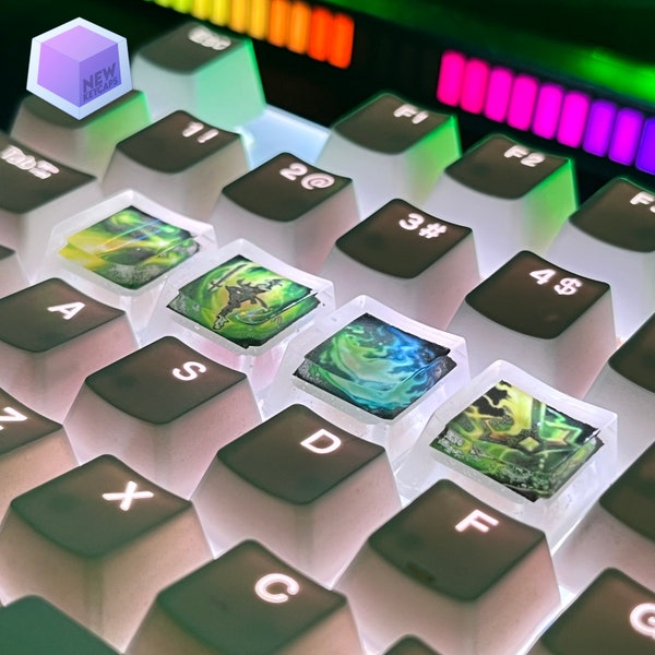 Artisan Master Yi Set Keycaps - Lol Keycaps - Champion Abilities - OEM Profile - Fits Cherry MX Switches & Compatible Others - Keycap Gifts