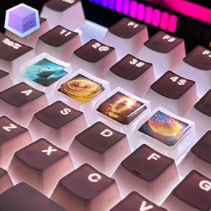 Artisan Ezreal Set Keycaps - Lol Keycaps - Champion Abilities - OEM Profile - Fits Cherry MX Switches & Compatible Others - Keycap Gifts