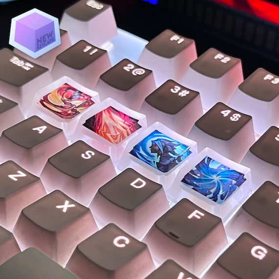 Handmade Artisan Resin Keycaps: Lol Champion Abilities - OEM
