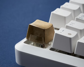 Handmade Gold Plated Artisan Keycap - Cherry MX, Resin Epoxy