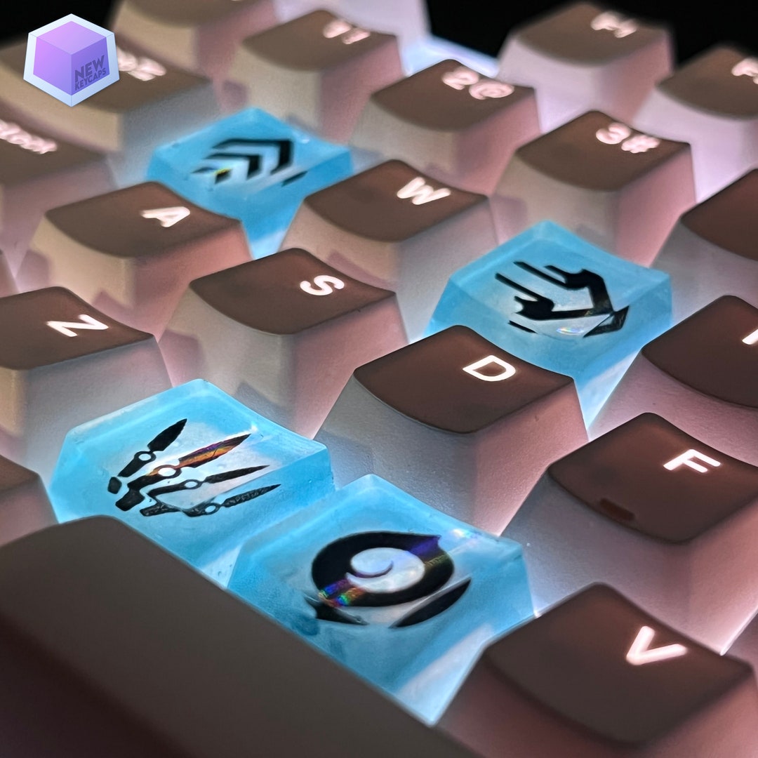 Jett Valorant Keycaps: Artisan Resin New Keycaps Handmade - Etsy