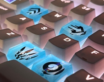 Jett Valorant Keycaps: Artisan Resin New Keycaps Handmade