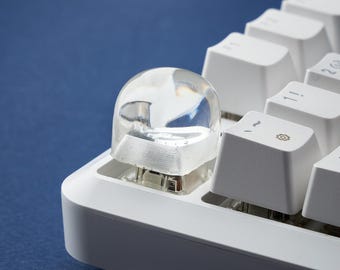 Handmade Clear DOM Artisan Keycap - Cherry MX, Resin Epoxy
