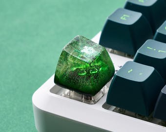 Botanic Artisan Keycap: Handmade Cherry MX Keyboard DOM Profil, SA Keycap, Resin Epoxy