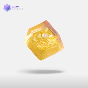 Handmade Lemon Artisan Keycap: Backlit Cherry MX Keyboard