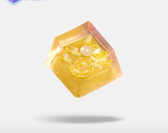 Esc Lemon Artisan Keycap: Handmade Backlit Cherry MX Keyboard