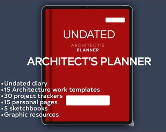 ARCHITEKT und Projektleiter UNDATED Digital Planner | Geschenke für Architekten und Studenten| Goodnotes Planer | Digitaler iPad Planer