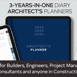 ARCHITECT 3-years-in-1 Digital Planner: 2022-2024 | Gifts for Architects | Digital iPad planner | Builders, Project managers, engineers