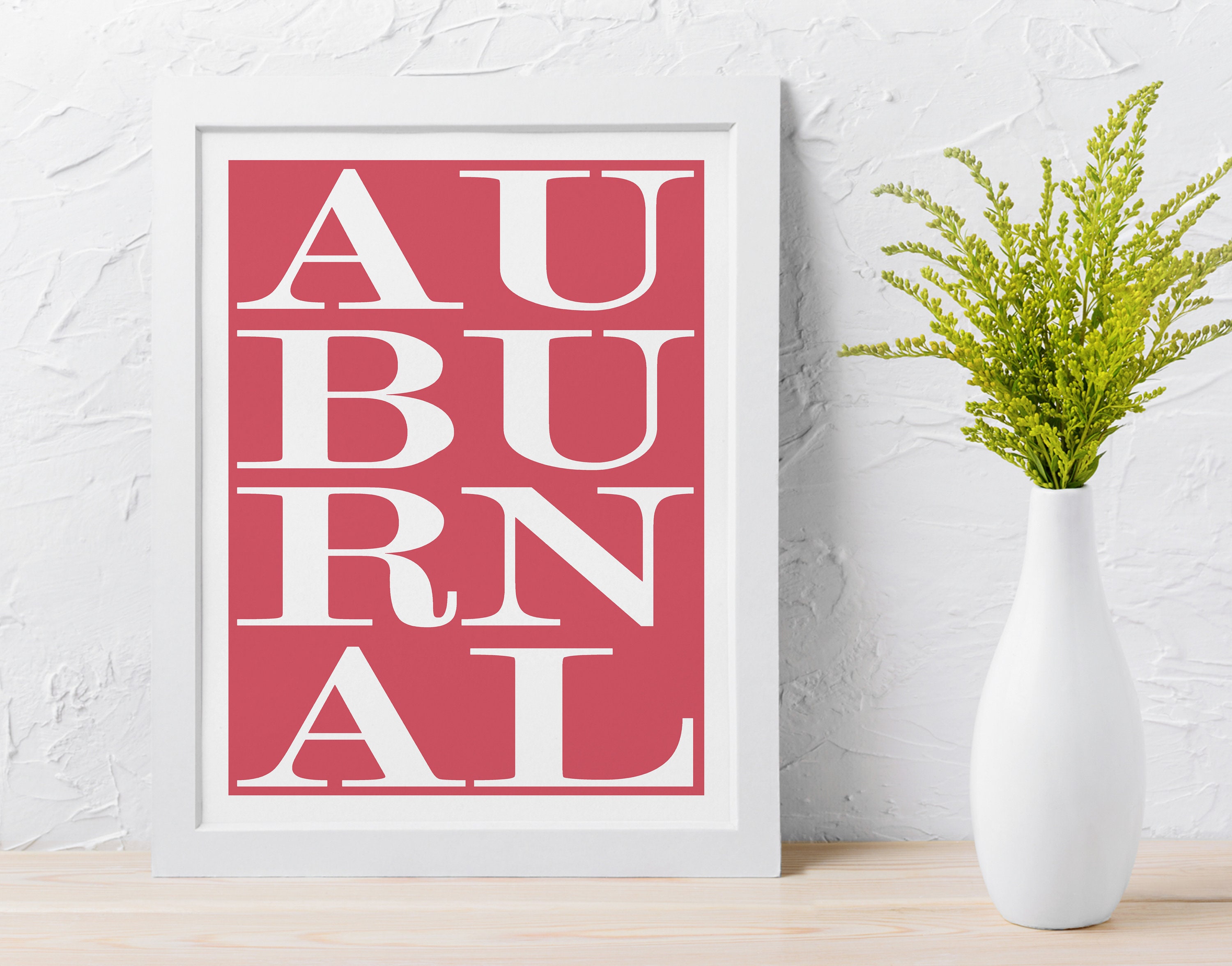 Auburn FRAMED Subway Sign Print, Auburn Bus Scroll City Poster, Auburn ...