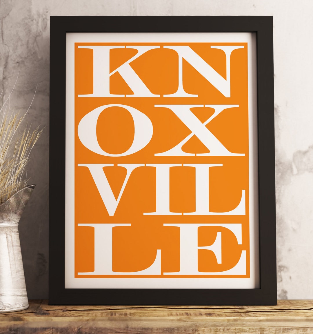 Framed Knoxville Subway Sign Print, Knoxville Bus Scroll City Poster