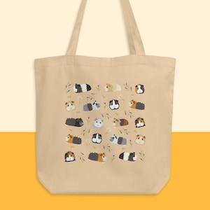 Guinea Pig Tote Bag, Guinea Pig Bag, Guinea Pig Gift, Guinea Pig Owner Gift, Guinea Pig Book Bag, Library Bag, Cute Animal Tote, Kids Tote