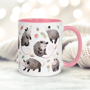 Cute Possum Mug, Opossum Gift for Possum Lovers, Nature Wildlife Animal Coffee Cup, Ceramic Animal Mug, Birthday Gift, Christmas Gift