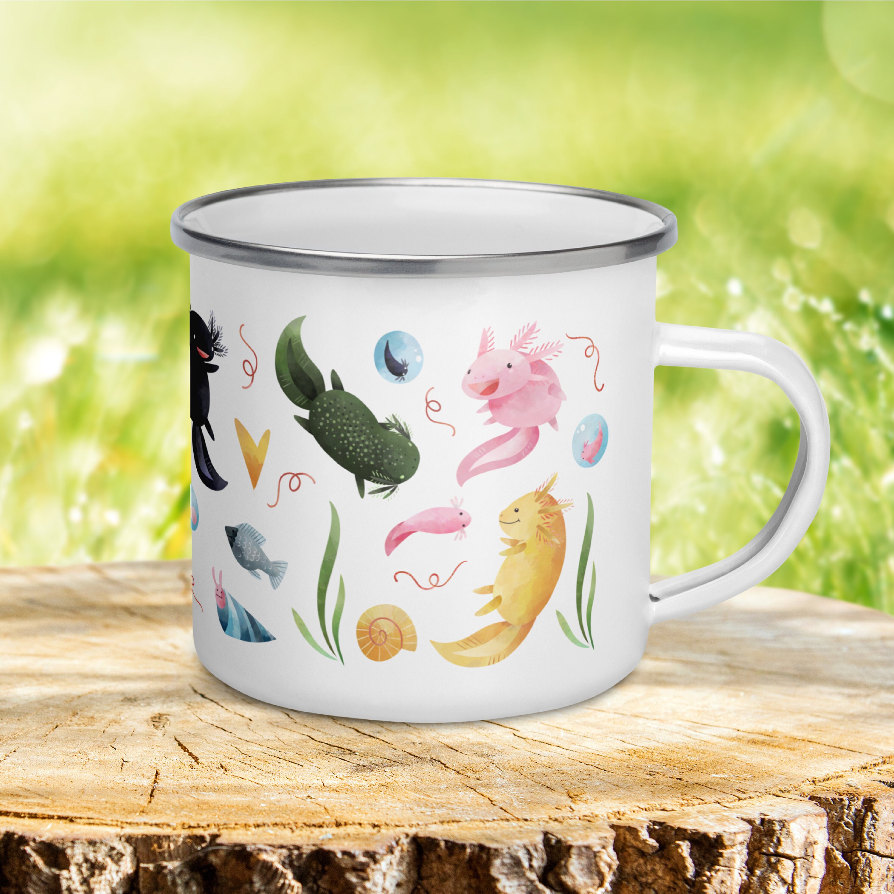 Happy axolotl - blue Coffee Mug for Sale by pikaole