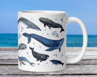 Whale Lover Mug: Marine Biology Gift, Ocean Animal Coffee Cup