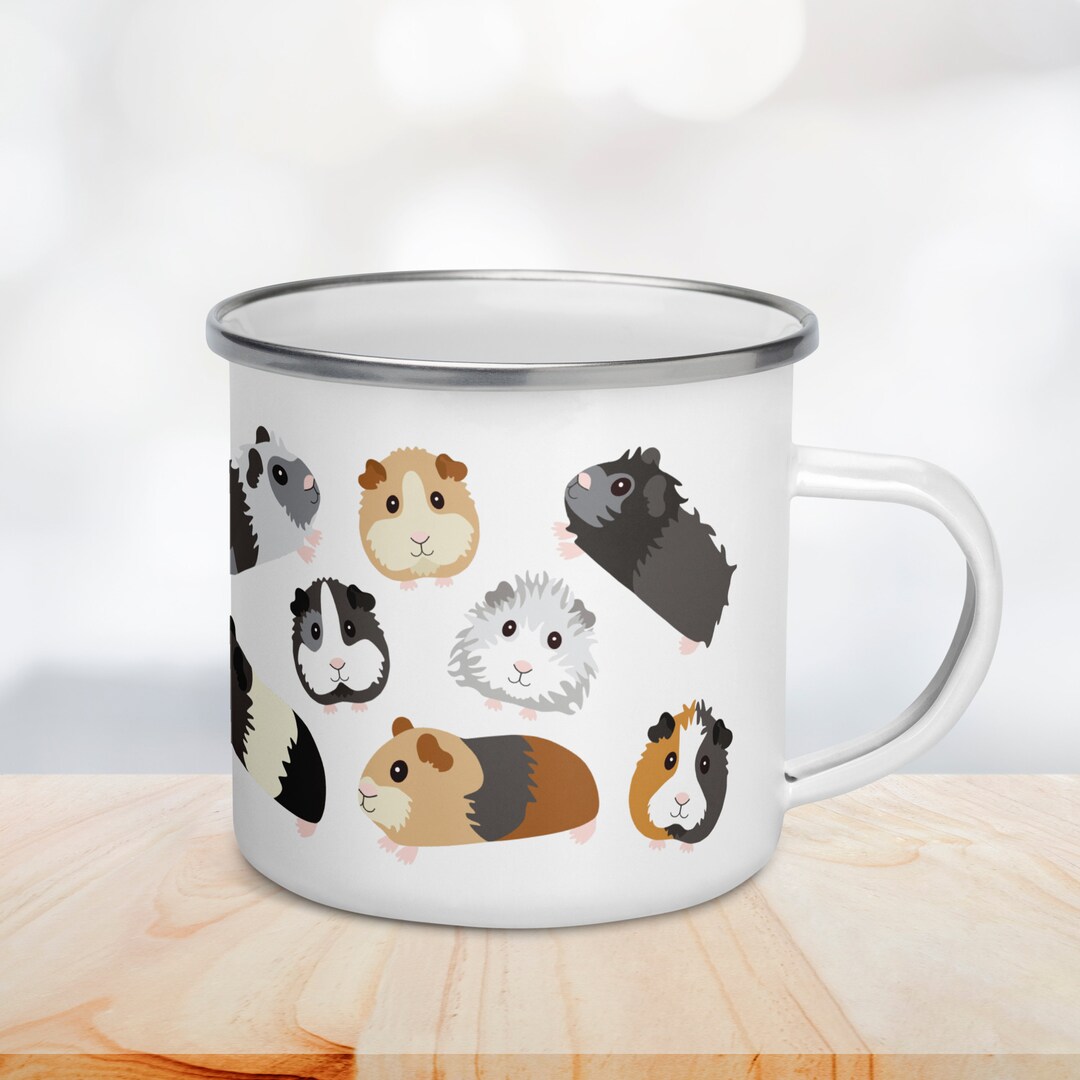 Enamel Guinea Pig Mug Guinea Pig Decor Animal Mug Guinea Etsy