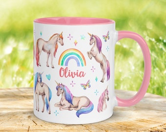 Unicorn Mug, Personalised Mug, Kids Mug, Custom Name Cup, Coffee Tea Cup Gift, Unicorn Gift, Daughter Birthday Gift, Custom Gift