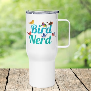 Vogel-Nerd-Reisebecher, 25-Unzen-Edelstahlbecher für Naturliebhaber, Vogelliebhabergeschenk, Reise-Accessoires, Vogelbecher, Geschenk für Vogelbeobachter