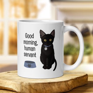 黒猫マグカップ、猫からの贈り物、猫の飼い主マグカップ、猫のお母さんへの贈り物、猫のお父さんへの贈り物、黒猫の飼い主への贈り物、おもしろい猫マグカップ、新しい猫への贈り物