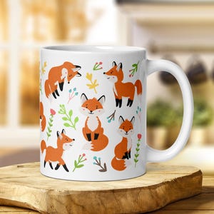 Cute Fox Mug, Fox Coffee Cup for Nature and Animal Lovers, Fox Tea Cup