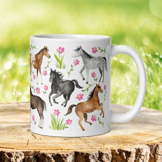 Horse Lover Mug: Equestrian Gift, Ceramic Horse Breed Coffee Cup